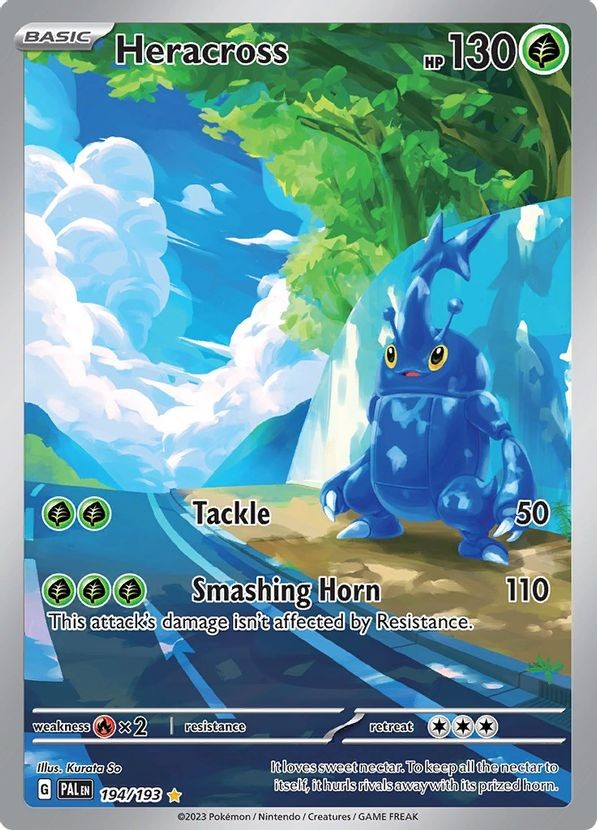 Heracross - 194/193 - Pokemon Paldea Evolved Illustration Rare Card NM