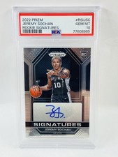 2022-23 Panini Prizm Jeremy Sochan Rookie Signatures #RSI-JSC PSA 10