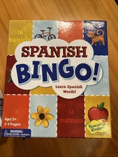 Spanish Bingo! Learn Spanish Words! Ages 5+ 2-4 Players Peaceable Kingdom Game
