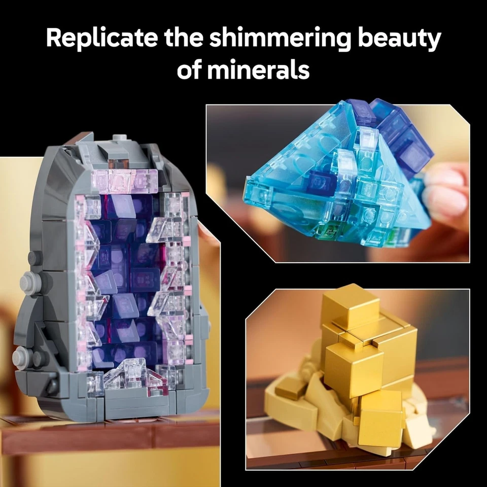 LEGO® Ideas 21362 Mineral Collection 3 Display Shelves Ages 18+ Adult Decor - Image 4 of 4