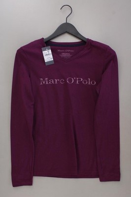 Marc O'Polo Shirt mit V-Ausschnitt Slim Shirt für Damen Gr. 38, M Langarm lila