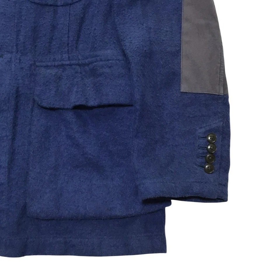 Nigel Cabourn Mallory Jacket Indigo Thick Linen Cotton Patch Size 50 F/S - Image 2 of 4