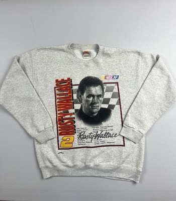 Vintage Rusty Wallace Sweatshirt Mens Large NASCAR Penske Racing Nutmeg 90s USA