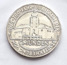 1978 Austria 100 Schilling Silver Coin Gmunden 700 Year Anniversary 🇦🇹 0.640 S
