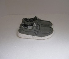 Hey Dude Wally Toddlers US TD 12 Gray Canvas Slip On Casual Shoes