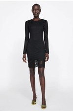 NWOT Black  Zara Mesh Short Dress Size M