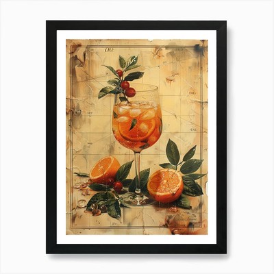 Aperol Spritz Art Print 373 Art Pri Framed Wall Art Poster Canvas Print Picture