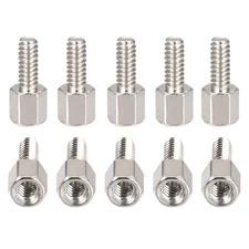 DTGN 4#-40x5x8mm(DxHLxML) - Brass Hex Standoff -100Pack- Good for Electronic ...