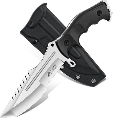 Freelander Messer Outdoor Feststehende Klinge aus D2 Stahl mit Kydex Scheide,