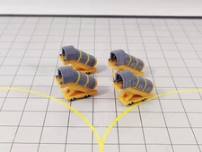 4x DHL Yellow Narrowbody COVERED AIRCRAFT STAIRS Airport GSE Models 1:200 Scale