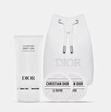 Dior Gift Set White Drawstring Bag La Mousse Off/On 50ml  2 Le Baume The Balm