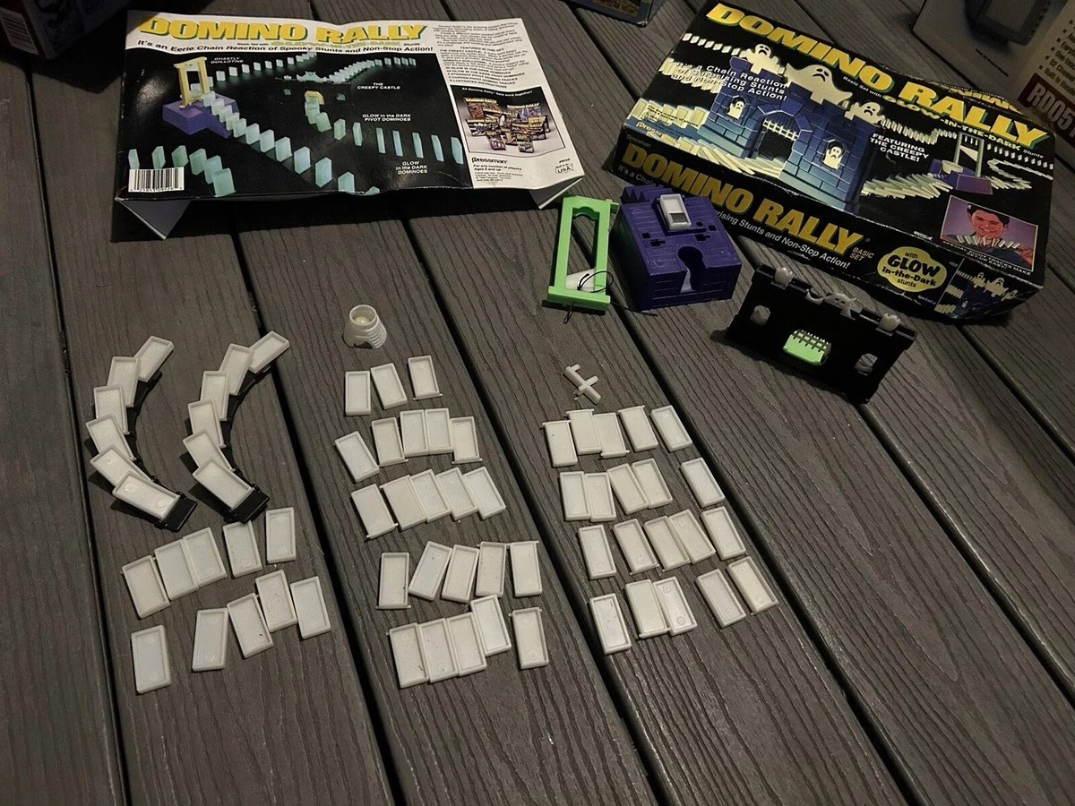 Vintage Domino Rally Glow in the Dark Ghost Ride Game 1994