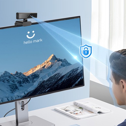 Facial Recognition Webcam for Windows 10/11 5MP Identification Login Web Camera - Afbeelding 3 van 9