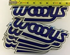 Woody's blue 9" sticker - package of 6 - skidoo, arctic cat, yamaha, polaris