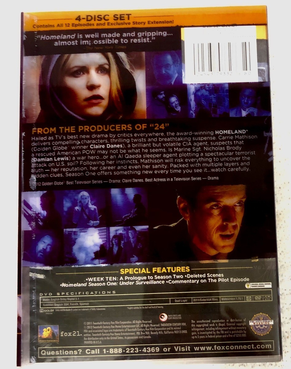 Brand New HOMELAND The Complete First Season 1 One BD Bluray