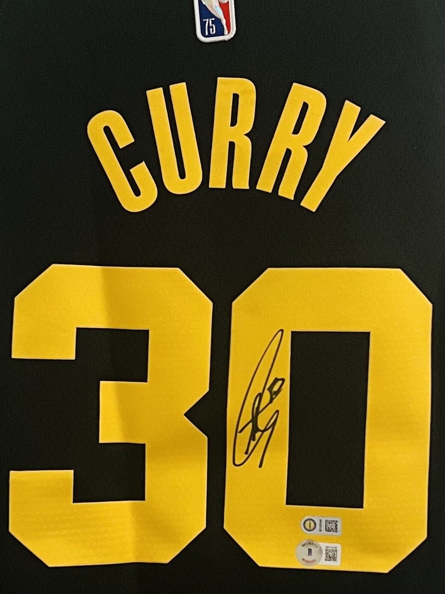 Stephen Curry Signed Warriors Nike NBA 75 Mixtape City Stephen Curry Signed Warriors Nike NBA 75 Mixtape City