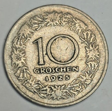 1925-1926 Austria 10 Groschen Coin