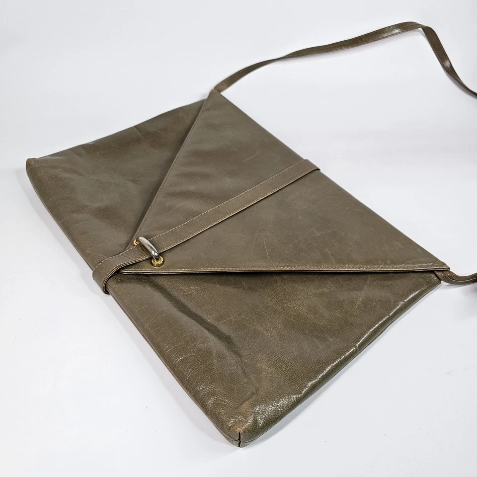 De Colección RODO Italia Bolso de Mano Cartera Hombro Noche Bolso sin asas Sobre Cuero MCM Foto 2 de 4