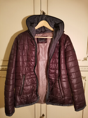Geile Glanznylon FULL-ZIPP Leichtsteppjacke von BLUE FLAME, 42, aubergine