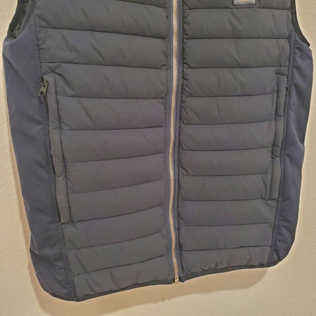 Stone Island Loom Woven Chambers Navy Blue Nylon Down Puffer Stone Island Loom Woven Chambers Navy Blue Nylon Down Puffer