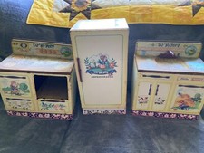 Vintage Little "Lil Bo Peep" Wolverine Tin Metal Play Stove-Sink-Frig