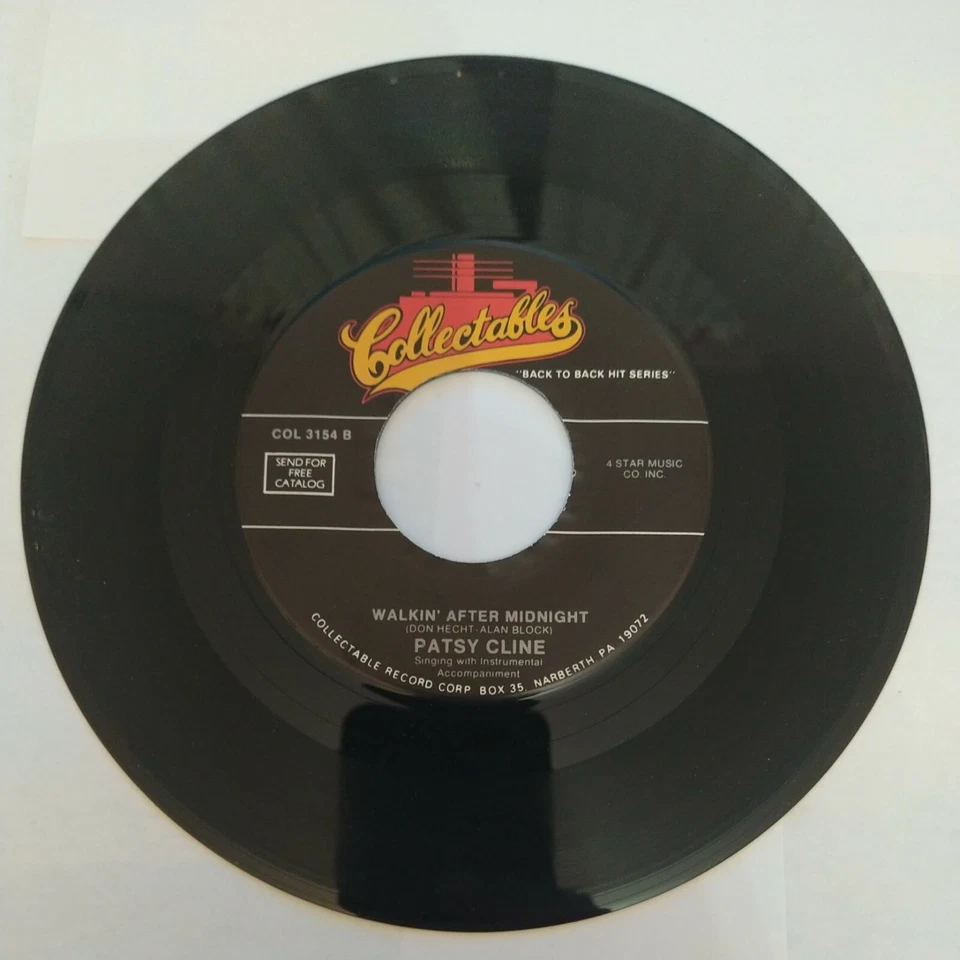 The Champs/Patsy Cline 45 RPM - Tequila/Walkin' After Midnight - Collectables RE - Image 3 of 4