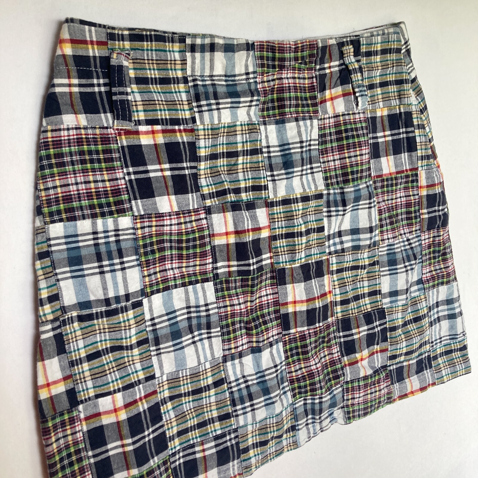 Y2k Cambridge Patchwork Plaid Button Front Hippie… - image 10