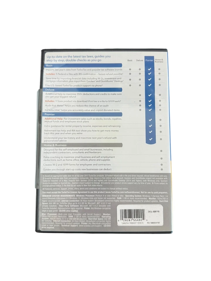 TurboTax Premier 2018 Inversiones y Propiedad de Alquiler para Windows y MAC Foto 2 de 2