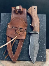 FORGED DAMASCUS HUNTING SKINNING BONING Hirschfänger , deer catche Nicker knife