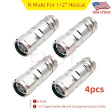 4Pcs N Male Connector For 1/2" Superflexible Helical Coax Cable ANDREW FSJ4-50B