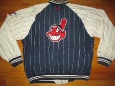 CLEVELAND INDIANS Vtg Mirage 1990s Chief Wahoo Reversible jacket jersey XXL
