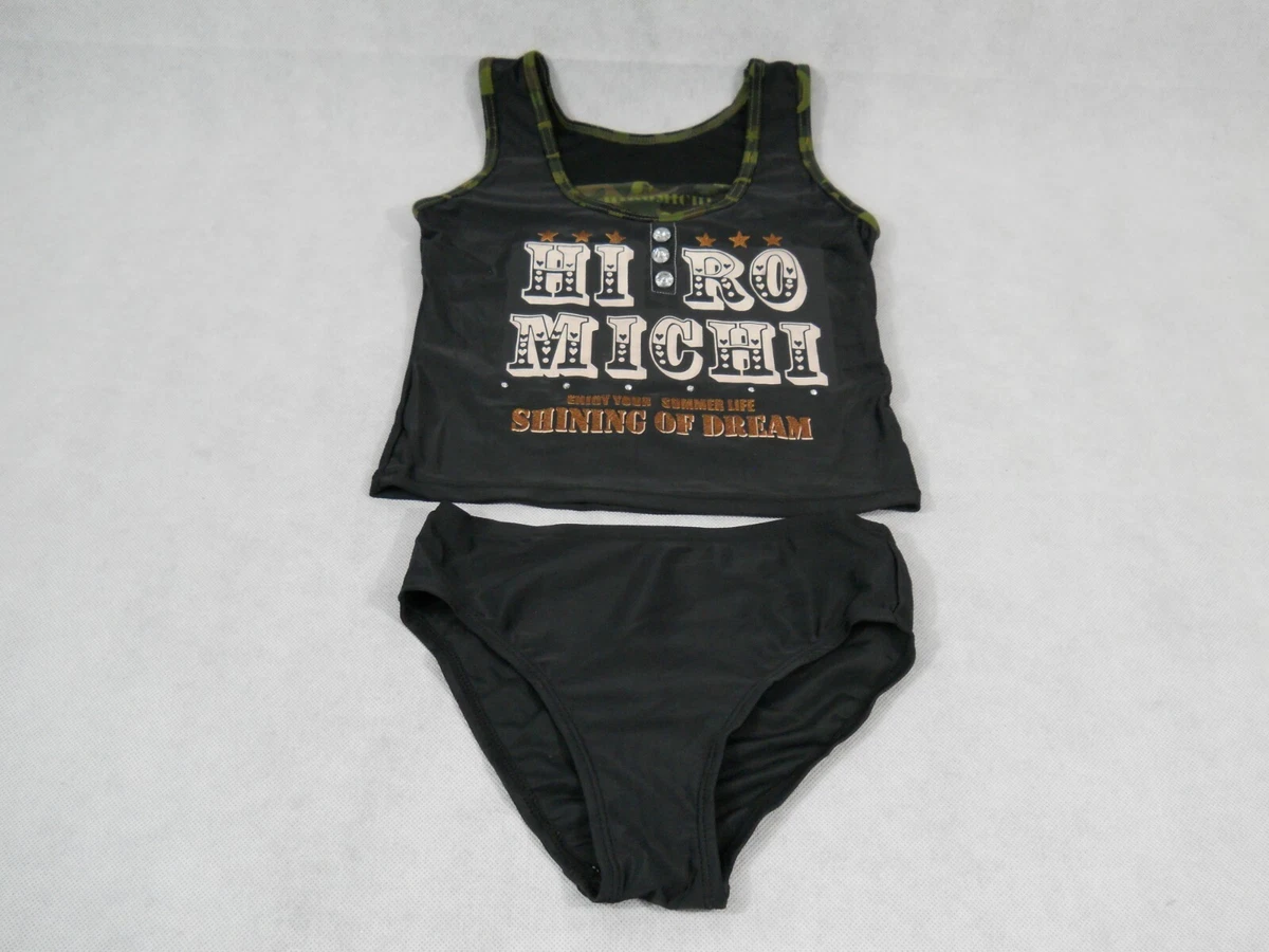 Hiromichi Nakano Girls Two Piece Designer Swimwear Beautifully Detailed In Black