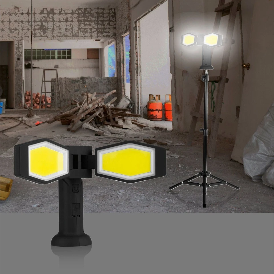 MAXXMEE LED-Strahler Universal Baustrahler Lampe 144cm Stativ 1400Lumen USB Akku - Bild 2 von 4