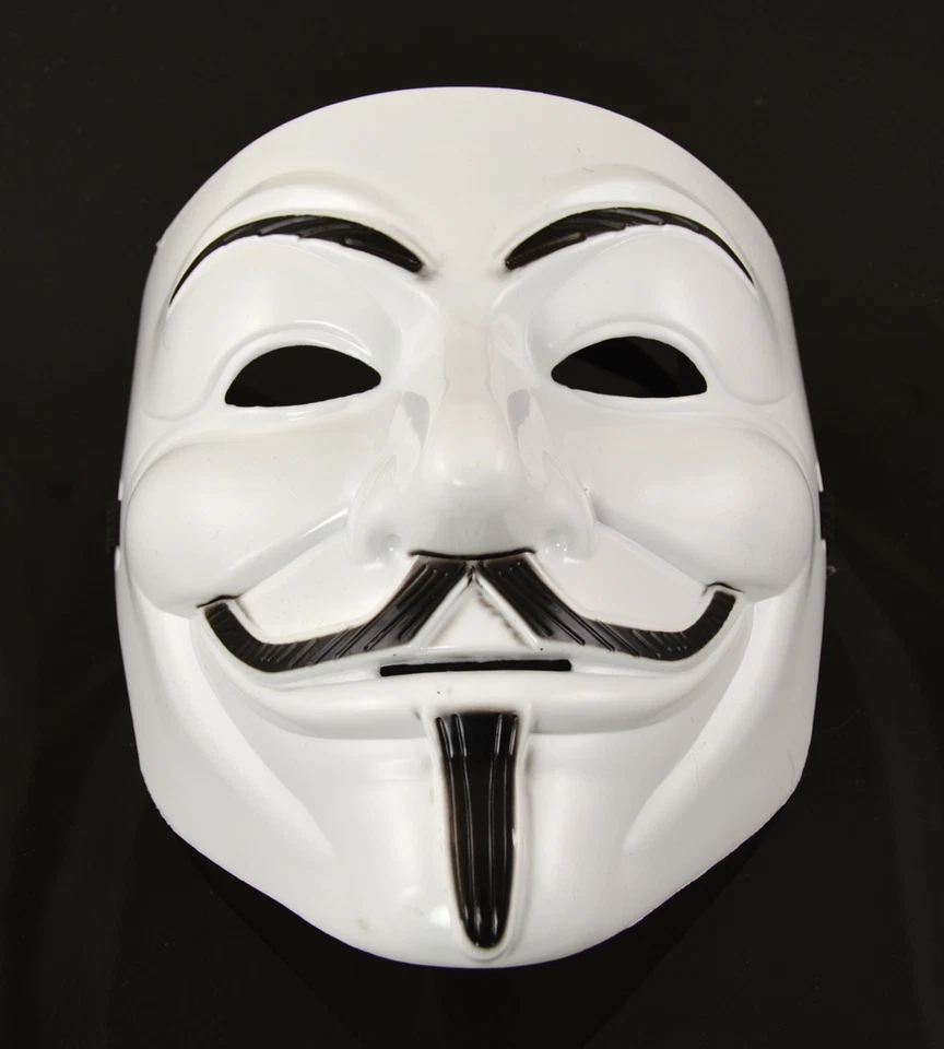 2 pcs Man&Woman V for Vendetta Anonymous Guy Fawkes Masquerade Halloween Mask - Image 3 of 3