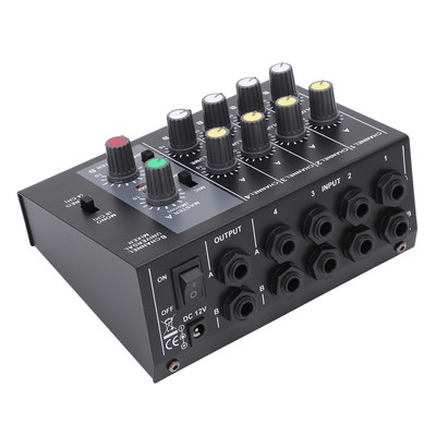 Audio Mixer 8-Kanal-Eingang Mono Stereo Sound Mischpult Low Noise US Stecker