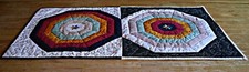 Table Runner: Light To Dark Handmade Patchwork Quilted 32" X 17 1/4" NEW