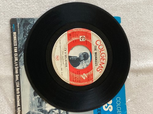 1966 The Monkees I'm A Believer/Steppin' Stone 45 rpm Record Colgems w/ Sleeve - Imagen 11 de 14