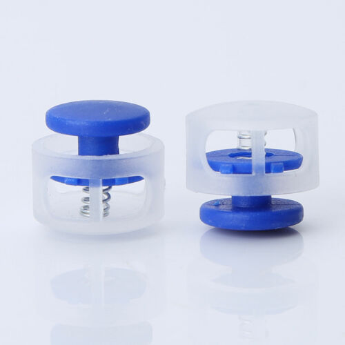 US 50x Doppio Foro Elastico Corda Corda Serrature Fissaggio Scorrevole_Pulsanti - Foto 45 di 50