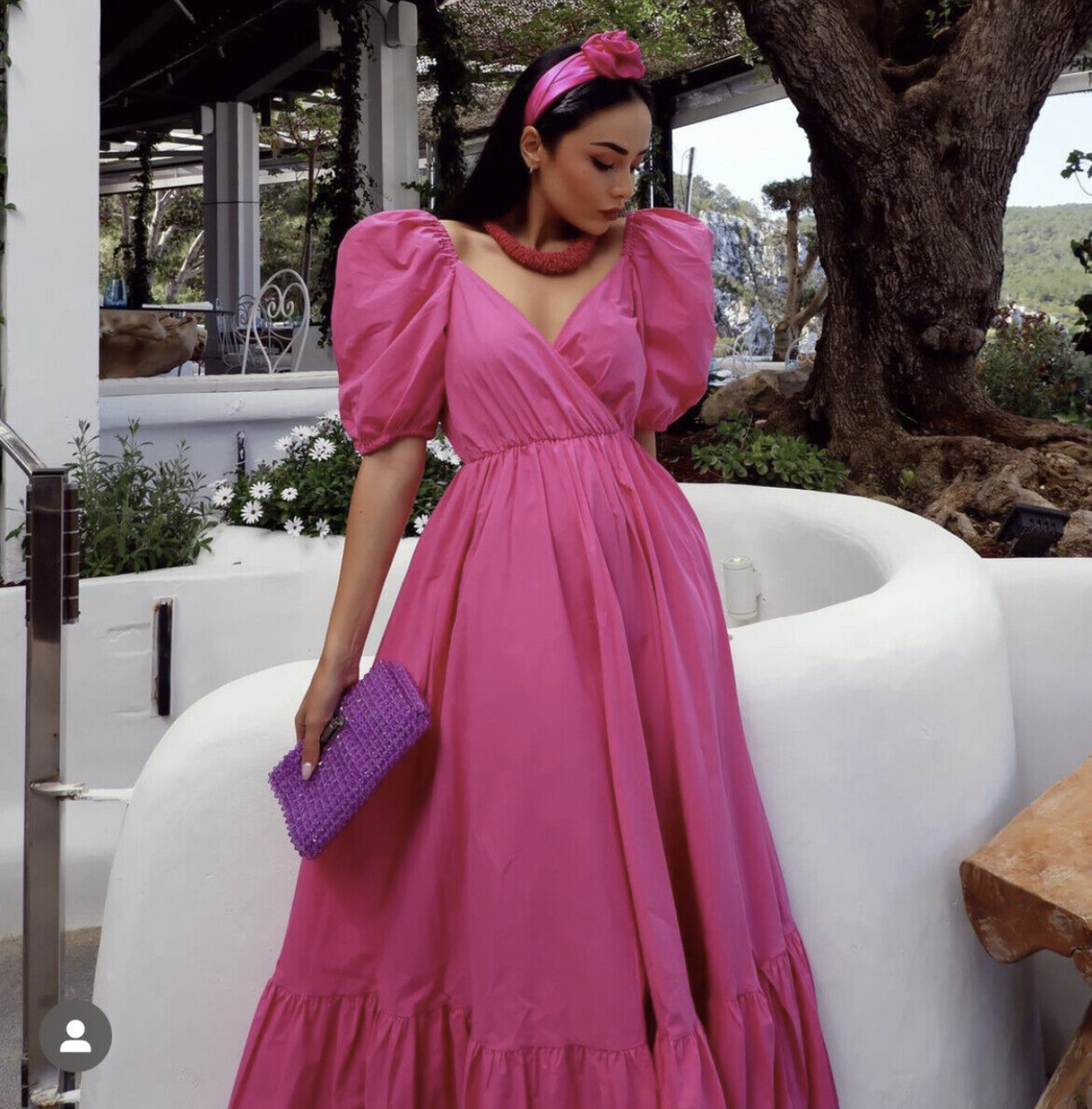 ZARA WOMAN FUCHSIA PINK POPLIN MIDI DRESS PUFF SLEEVE 3067 ZARA WOMAN FUCHSIA PINK POPLIN MIDI DRESS PUFF SLEEVE 3067