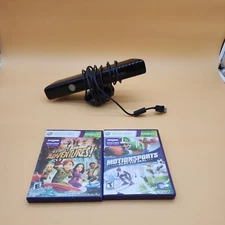 Microsoft Xbox 360 Kinect Sensor Bar Model 1414 w/ 2 Games Bundle Lot TESTED