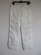 Emporio Armani Straight Leg Pants with Belt-Italy-Ivory-Polyester -Size 4/6- NWT