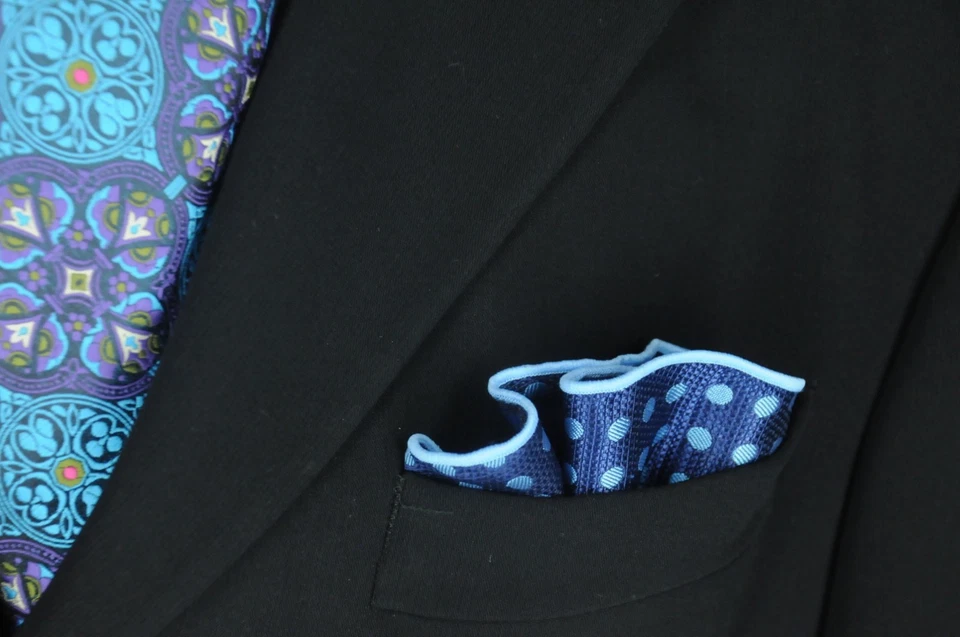 Lord R Colton Masterworks Pocket Round Moscow Azul Woven Silk - $75 Retail New - Image 2 of 2