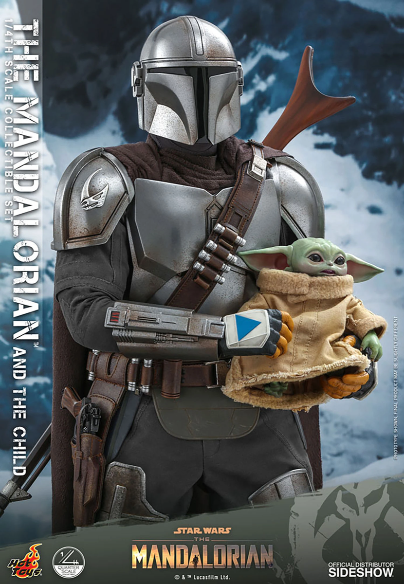 THE MANDALORIAN & CHILD~QUARTER SCALE FIGURE SET~COLLECTOR~QS016