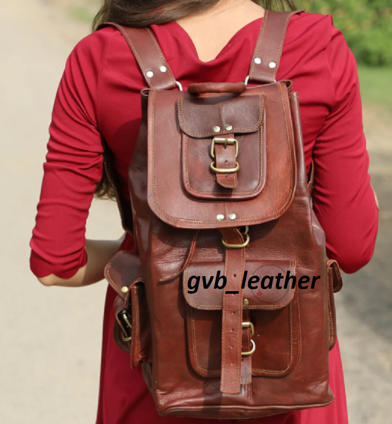 used one day ..... real leather purse with strap for backpack. 20 main image 4