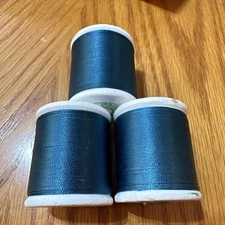 3 Spools Gudebrod Rod Building Thread 521 B 272 Blue Dun 100 Yds / Spool Size E