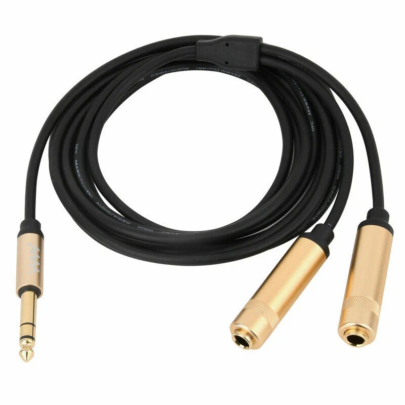 6.35mm 1/4" TRS Male Stereo Jack to 2 x 6.35mm TRS Female Splitter Cable 3m - Image 3 of 4