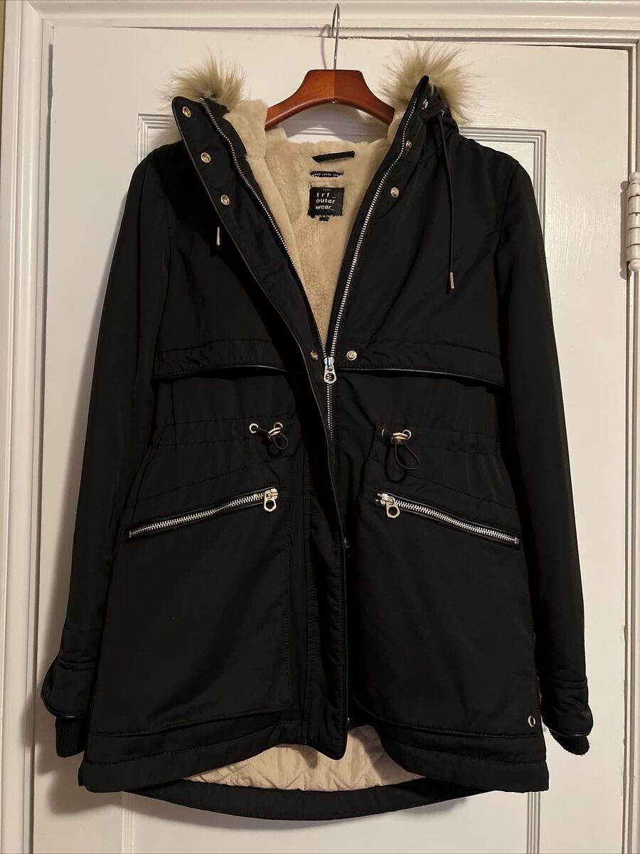 Zara TRF Black Parka Jacket Coat Extra Small XS | eBay Zara TRF Black Parka Jacket Coat Extra Small XS | eBay