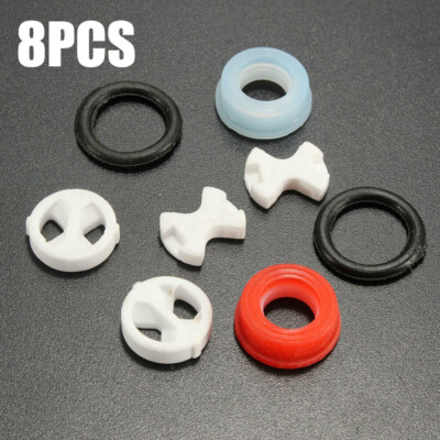 KALLORY 8-Piece Faucet Repair Kit – Ceramic Disc Cartridge, Silicone Washers & Valve Seat For Fixing Leaky Taps