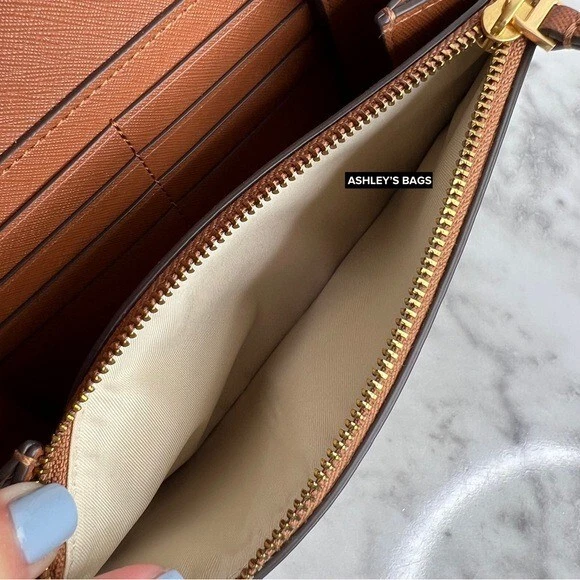 Portafoglio a tracolla catena stampato Tory Burch Emerson stampata con stampa leopardata