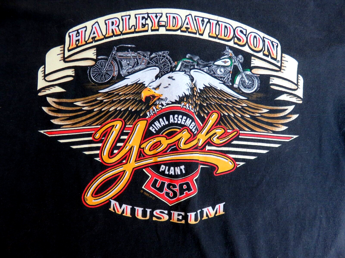 Harley Davidson T Shirt Mens XL Museum York Final Assembly